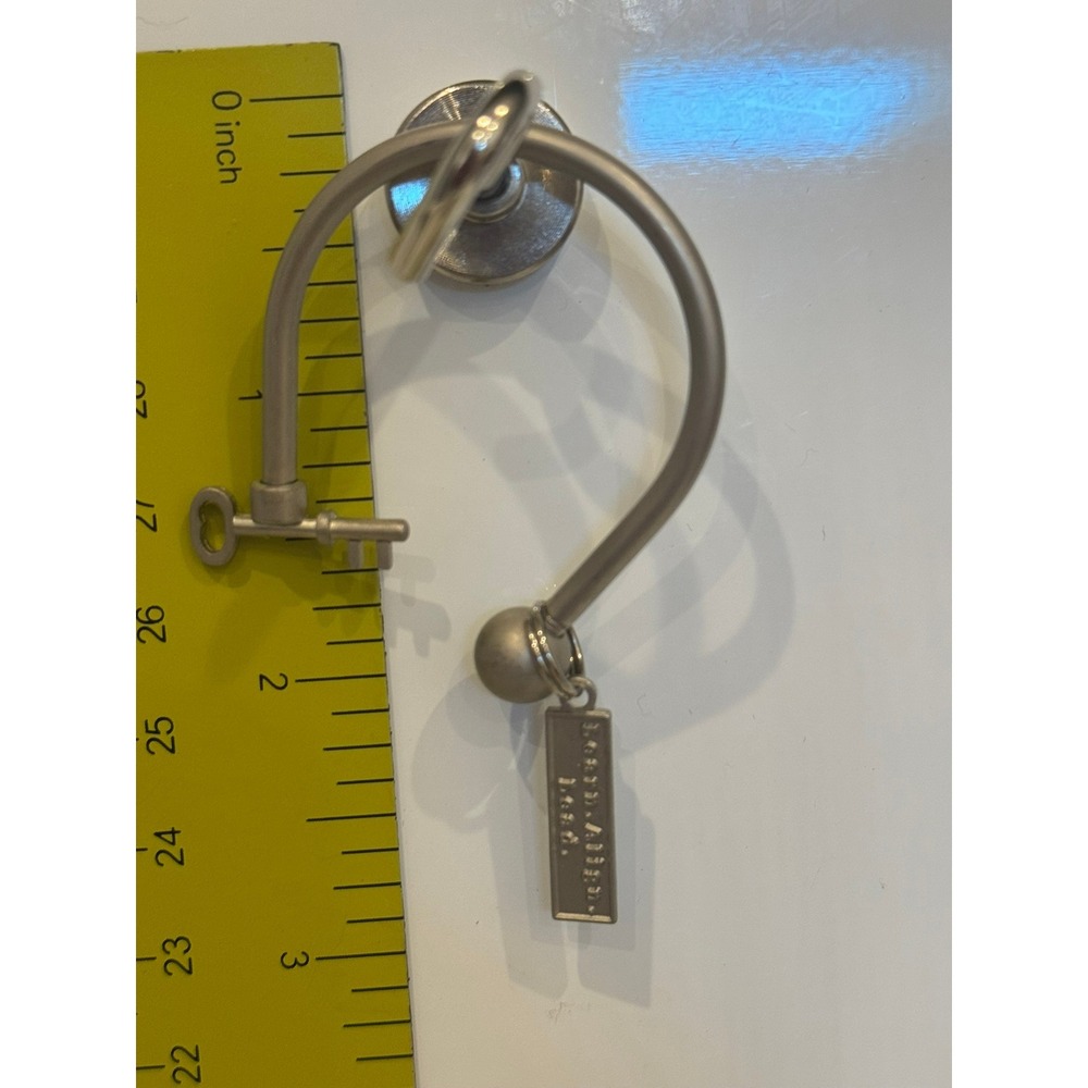 Silver Horseshoe Keychain Skeleton Key Screw Lock Learn Align Lead Charm